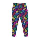 Colorful Robot Pattern Print Jogger Pants