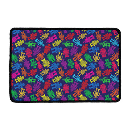 Colorful Robot Pattern Print Kitchen Mat
