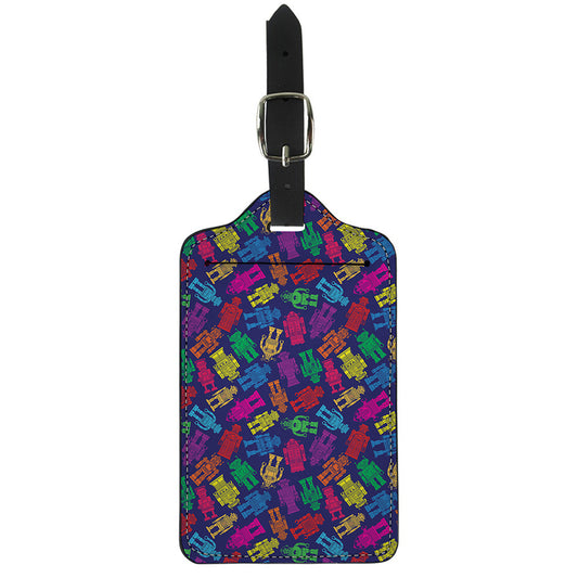Colorful Robot Pattern Print Luggage Tag