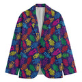 Colorful Robot Pattern Print Men's Blazer