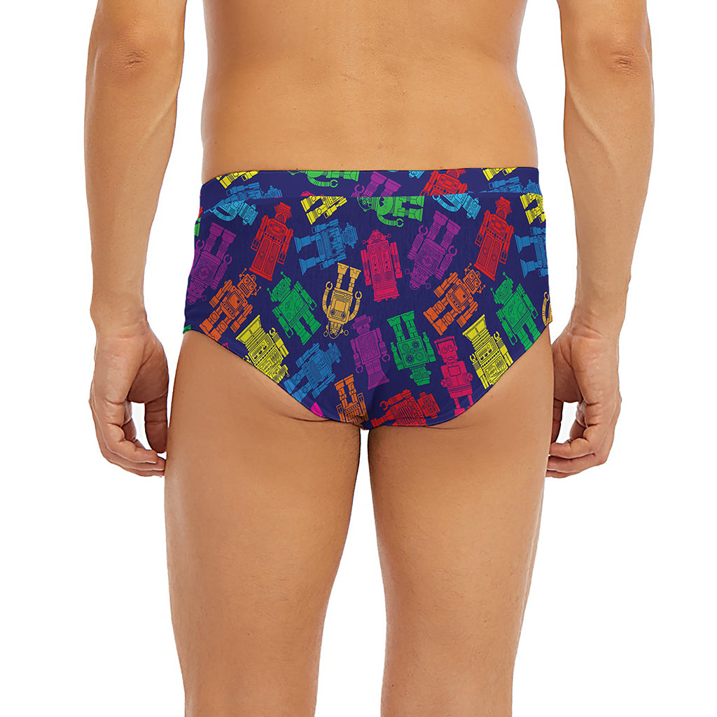 Colorful Robot Pattern Print Men's Briefs
