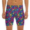 Colorful Robot Pattern Print Men's Long Boxer Briefs
