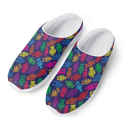 Colorful Robot Pattern Print Mesh Casual Shoes