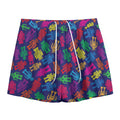 Colorful Robot Pattern Print Mesh Shorts