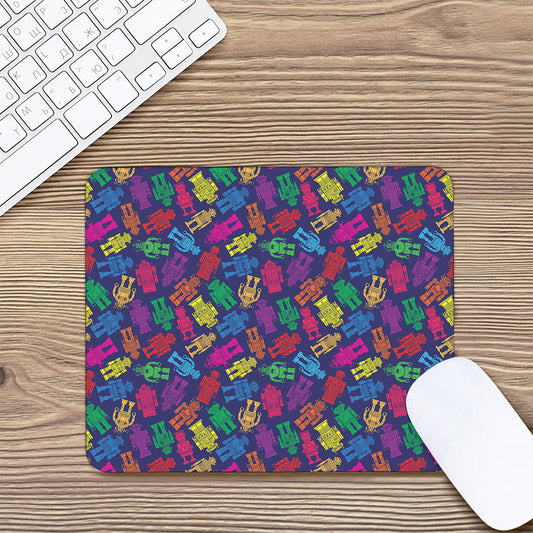 Colorful Robot Pattern Print Mouse Pad