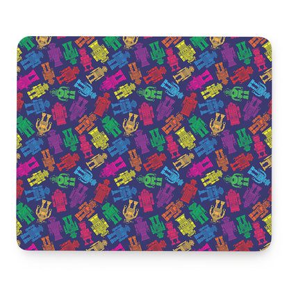 Colorful Robot Pattern Print Mouse Pad