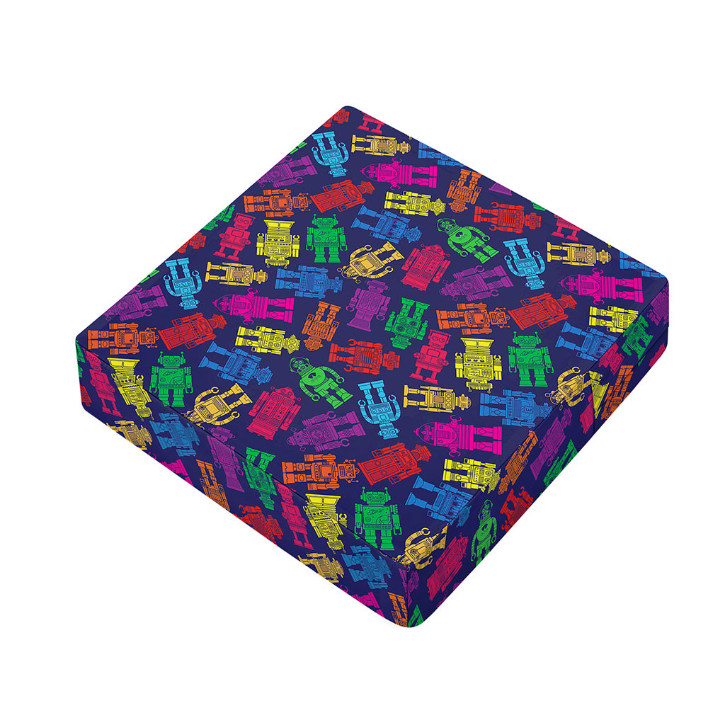 Colorful Robot Pattern Print Outdoor Seat Cushion Cover