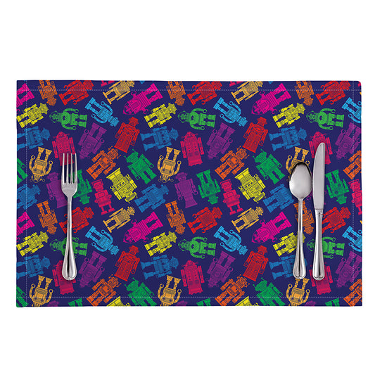 Colorful Robot Pattern Print Placemat