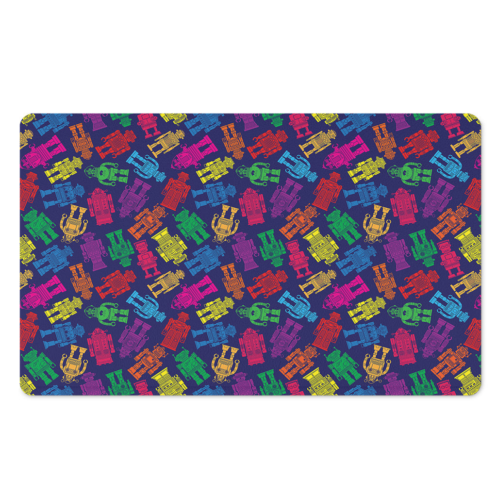 Colorful Robot Pattern Print Polyester Doormat