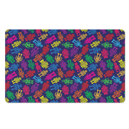 Colorful Robot Pattern Print Polyester Doormat