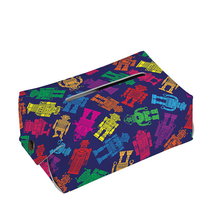 Colorful Robot Pattern Print Rectangle Tissue Box Cover