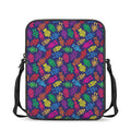 Colorful Robot Pattern Print Rectangular Crossbody Bag