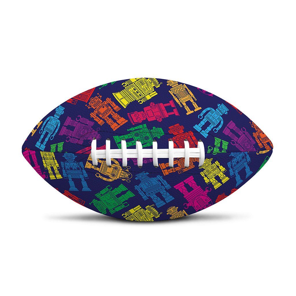 Colorful Robot Pattern Print Rugby Ball