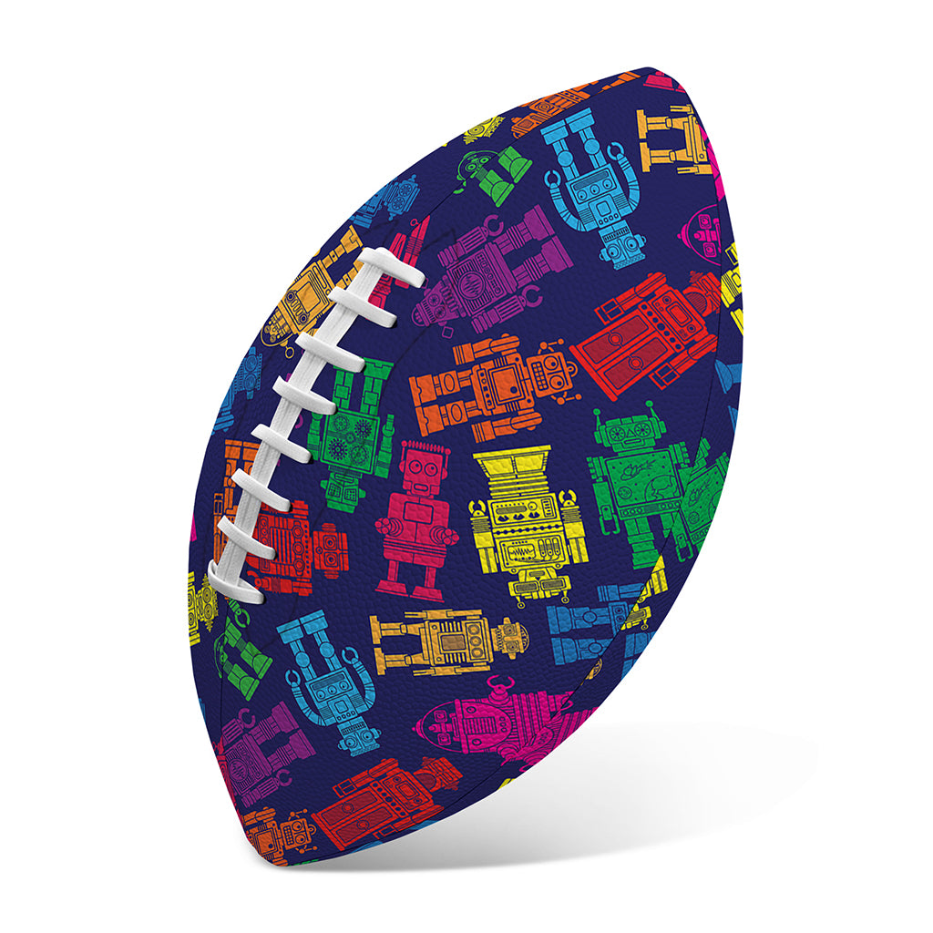 Colorful Robot Pattern Print Rugby Ball
