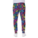 Colorful Robot Pattern Print Scuba Joggers