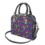 Colorful Robot Pattern Print Shoulder Handbag