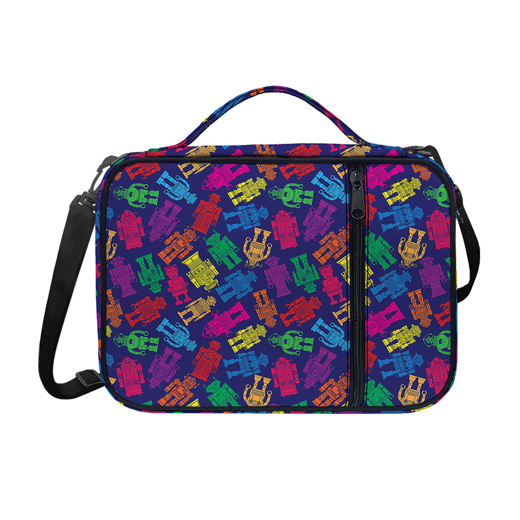 Colorful Robot Pattern Print Shoulder Strap Bible Bag