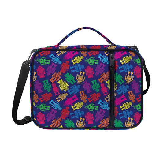Colorful Robot Pattern Print Shoulder Strap Bible Bag