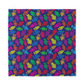 Colorful Robot Pattern Print Silk Bandana