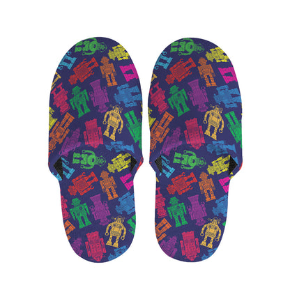 Colorful Robot Pattern Print Slippers