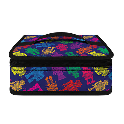 Colorful Robot Pattern Print Small Lunch Bag
