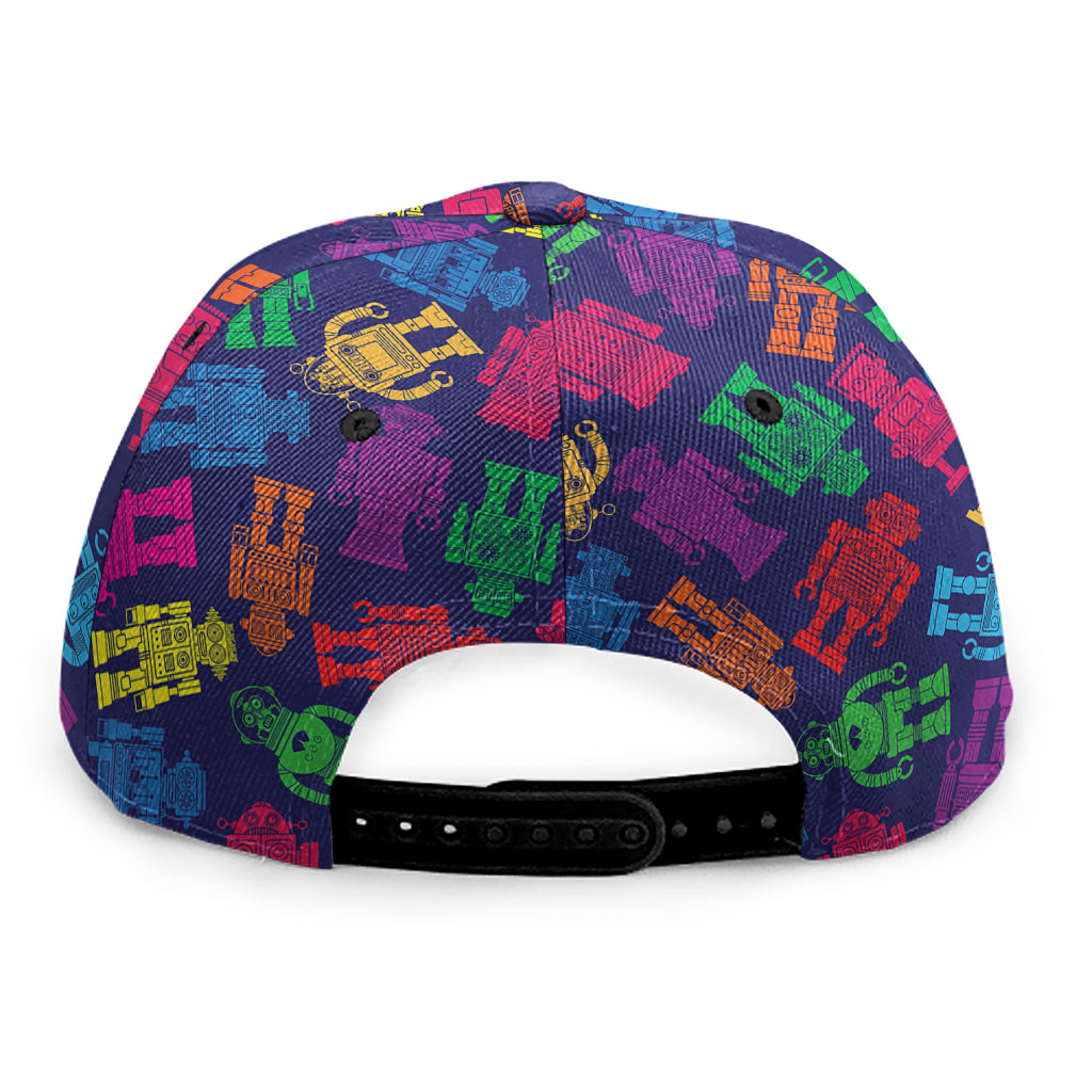 Colorful Robot Pattern Print Snapback Cap