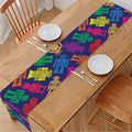 Colorful Robot Pattern Print Table Runner