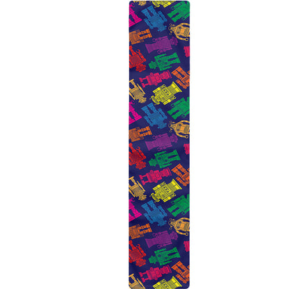 Colorful Robot Pattern Print Table Runner