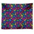 Colorful Robot Pattern Print Tapestry