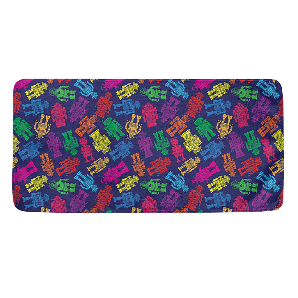Colorful Robot Pattern Print Towel