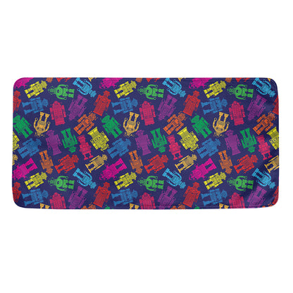 Colorful Robot Pattern Print Towel