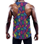 Colorful Robot Pattern Print Training Tank Top