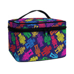 Colorful Robot Pattern Print Travel Makeup Bag