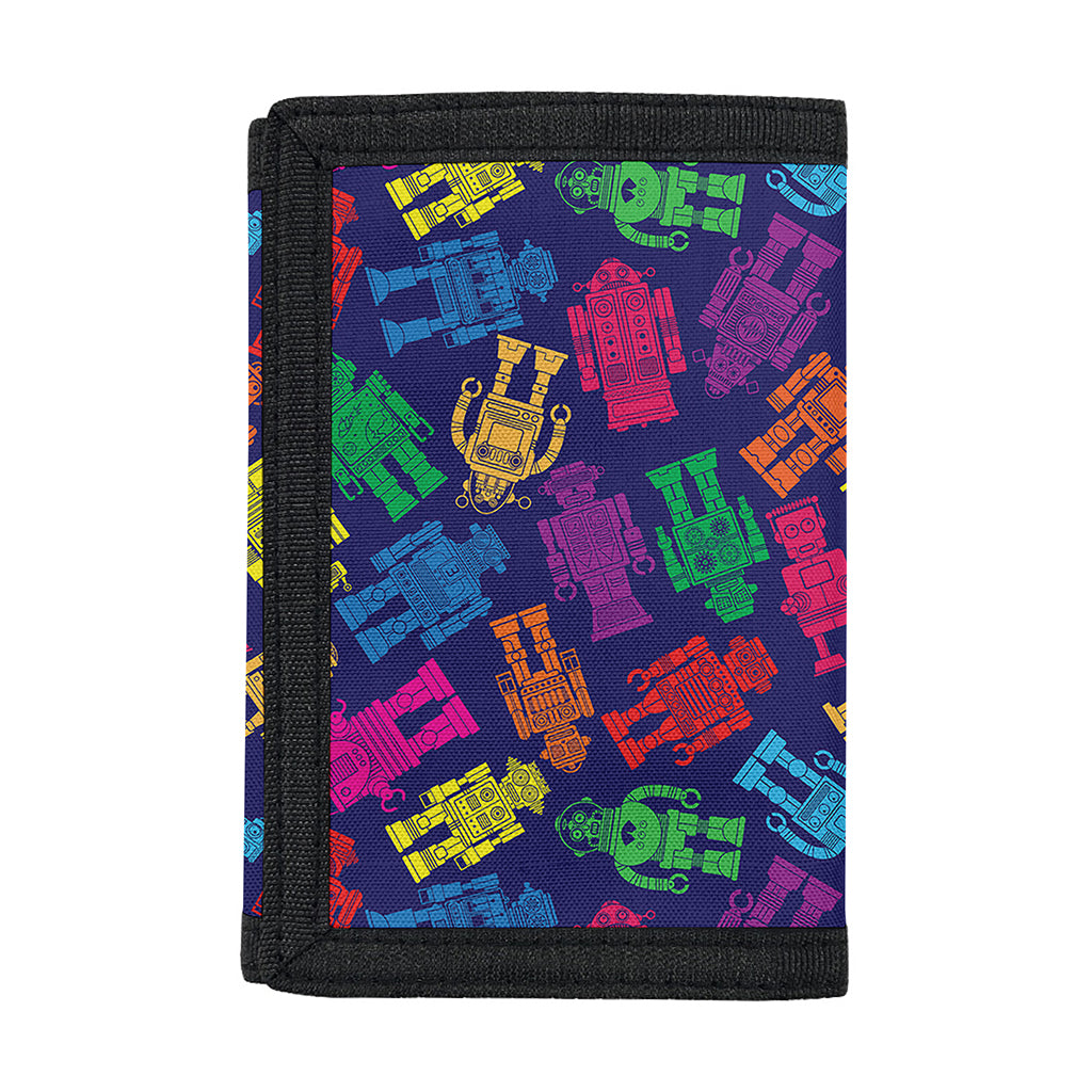 Colorful Robot Pattern Print Trifold Wallet