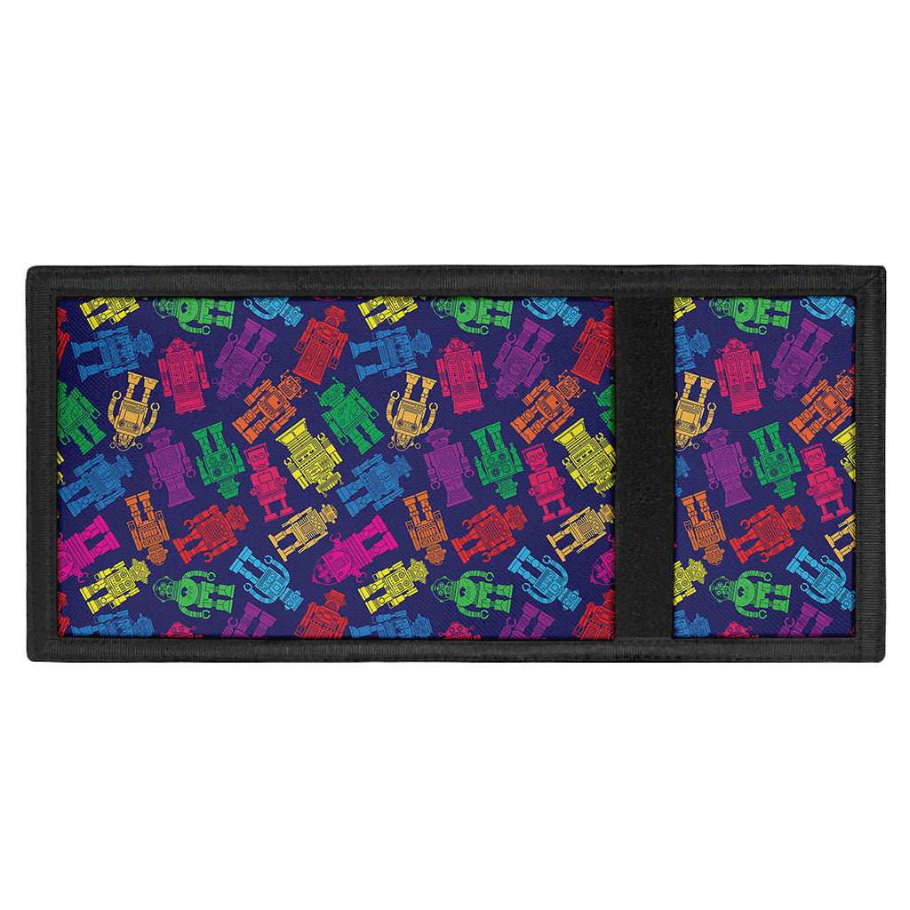 Colorful Robot Pattern Print Trifold Wallet