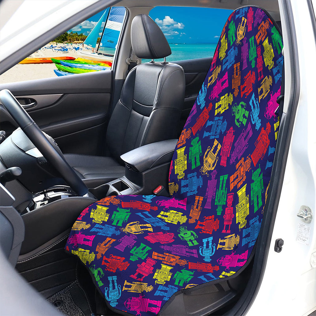 Colorful Robot Pattern Print Waterproof Car Seat Cover