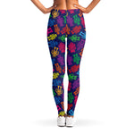 Colorful Robot Pattern Print Women's Leggings