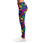 Colorful Robot Pattern Print Women's Leggings