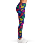 Colorful Robot Pattern Print Women's Leggings