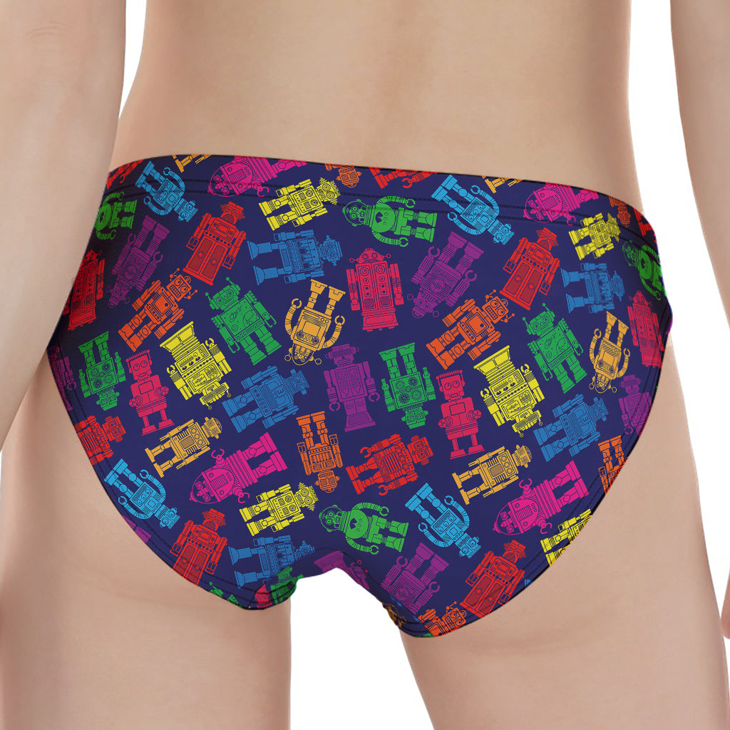 Colorful Robot Pattern Print Women's Panties