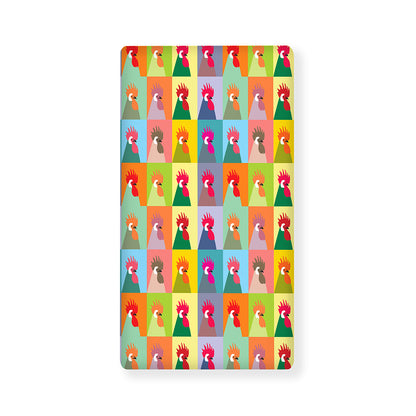 Colorful Rooster Pattern Print Baby Crib Sheet