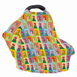 Colorful Rooster Pattern Print Baby Seat Cover