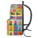 Colorful Rooster Pattern Print Backpack