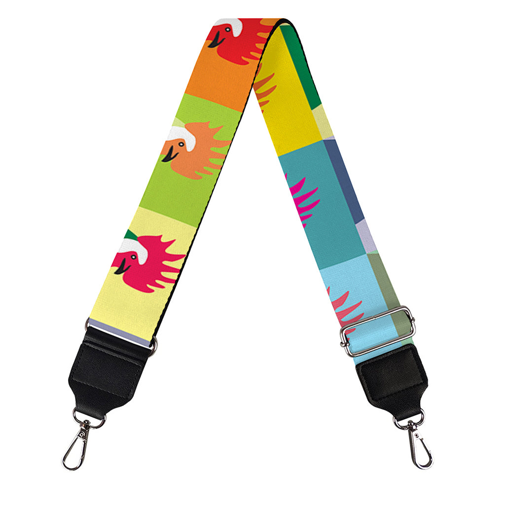 Colorful Rooster Pattern Print Bag Strap