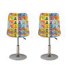 Colorful Rooster Pattern Print Bar Stool Covers