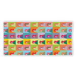 Colorful Rooster Pattern Print Beach Towel