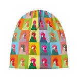 Colorful Rooster Pattern Print Beanie