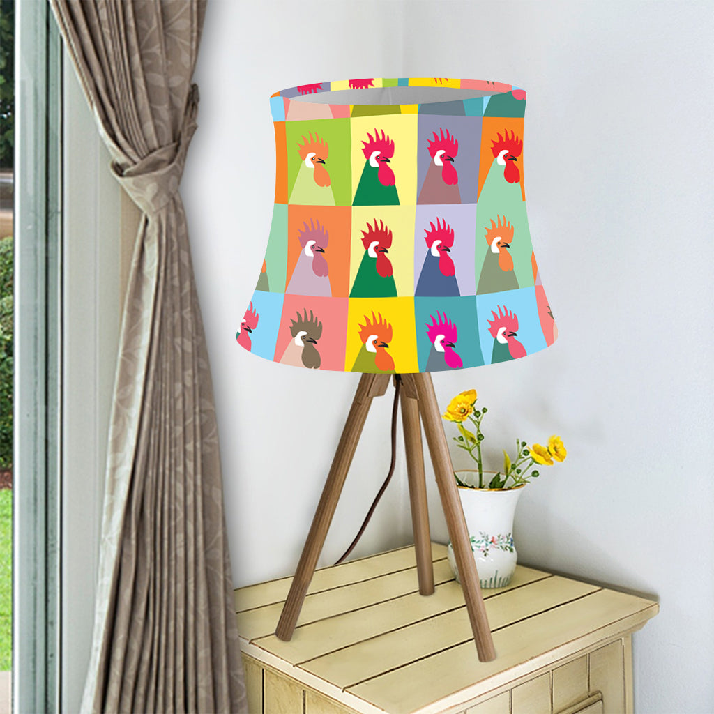 Colorful Rooster Pattern Print Bell Lamp Shade