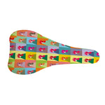 Colorful Rooster Pattern Print Bicycle Seat Cover