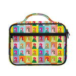 Colorful Rooster Pattern Print Briefcase Bible Bag